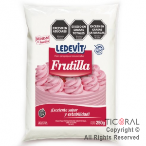 MOUSSE FRUTILLA X 250GR LEDEVIT x 12